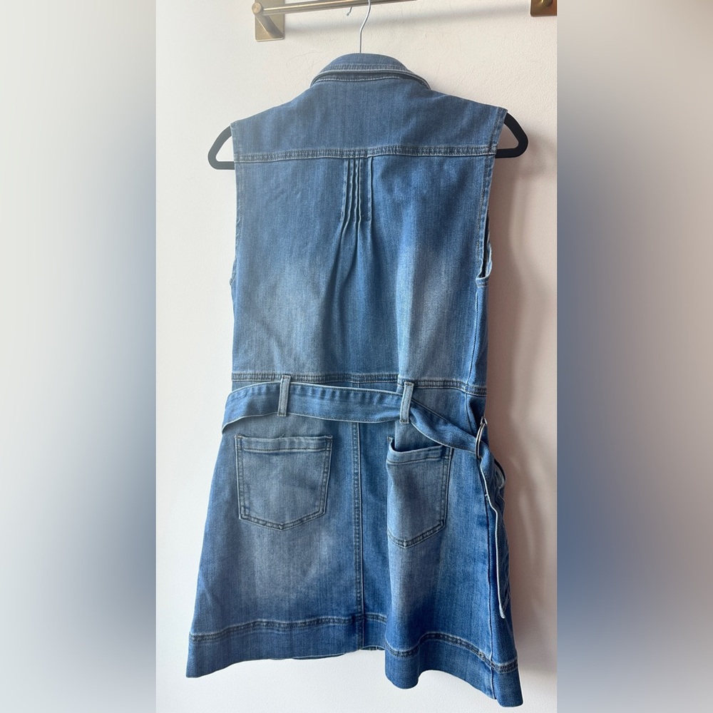 Wisteria Lane Denim Button Front Mini Dress Size S P2P 17”. 315 - Picture 6 of 6
